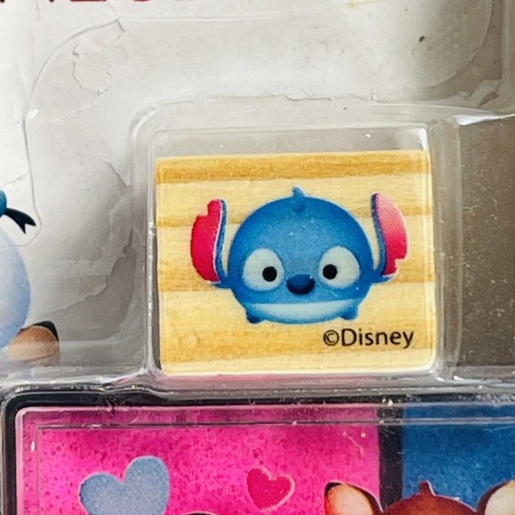 NEW 2018 Disney TSUM TSUM 4 Piece RUBBER STAMP SET - 3 Stamps & 1 Ink Pad - Picture 2 of 9